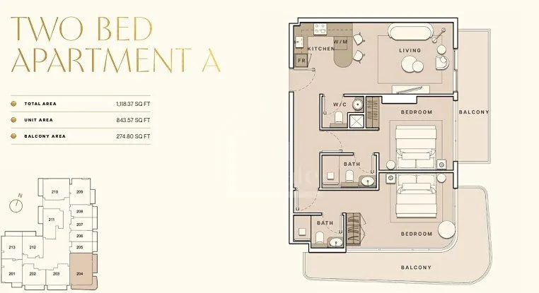 Prodej bytu 3+kk, Dubaj, Spojené arabské emiráty, 104 m2