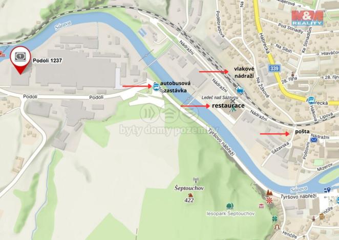 Pronájem kanceláře, Ledeč nad Sázavou, Podolí, 115 m2