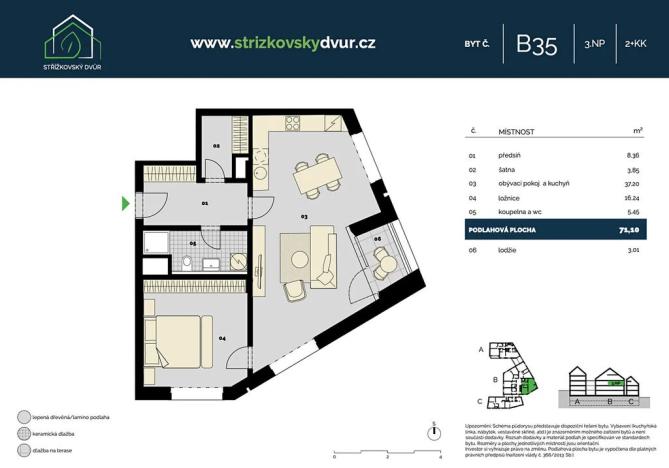 Prodej bytu 2+kk, Praha, Střížkovská, 71 m2