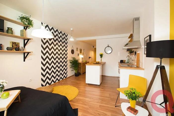 Pronájem bytu 1+kk, Praha - Vršovice, Holandská, 35 m2