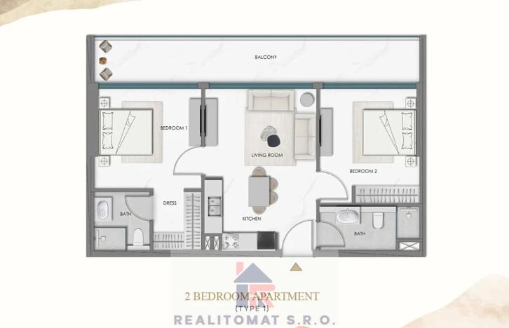 Prodej bytu 1+kk, Dubaj, Spojené arabské emiráty, 40 m2