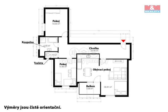Prodej bytu 3+1, Klatovy - Klatovy IV, K Čínovu, 100 m2