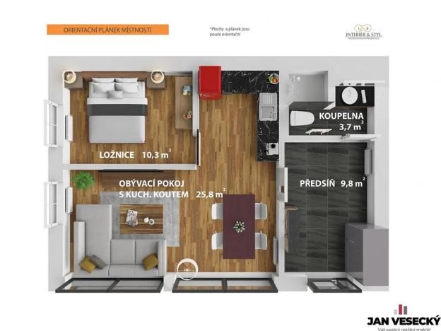 Prodej bytu 2+kk, Harrachov, 50 m2