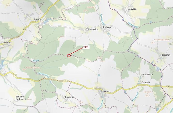 Dražba lesa, Psárov, 577 m2