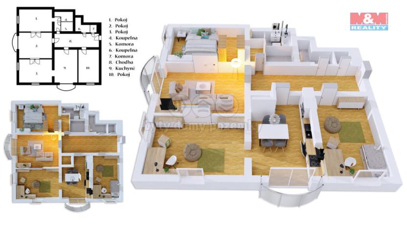 Prodej bytu 4+1, Praha - Nové Město, Trojická, 148 m2