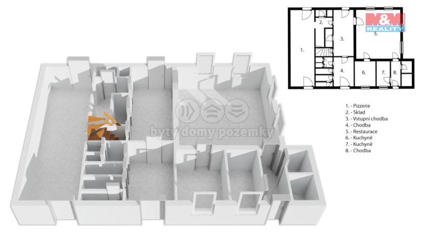 Prodej restaurace, Opatovice nad Labem, Pardubická, 620 m2