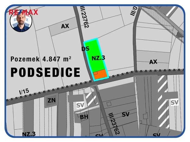 Prodej komerčního pozemku, Podsedice, 4847 m2