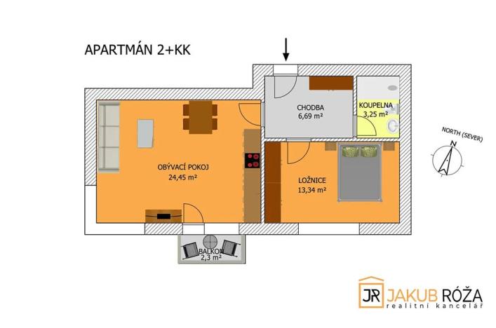 Prodej bytu 2+kk, Černý Důl, 50 m2