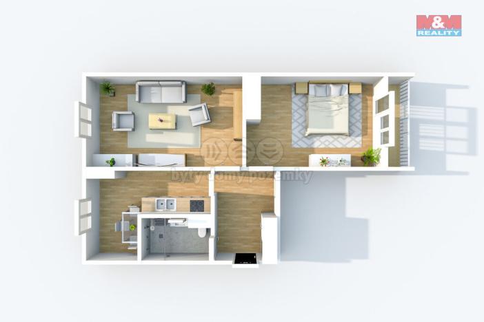 Prodej bytu 2+1, Ústí nad Labem - Neštěmice, Opletalova, 62 m2