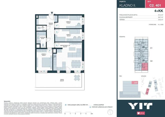 Prodej bytu 4+kk, Kladno, Ke stadionu, 86 m2