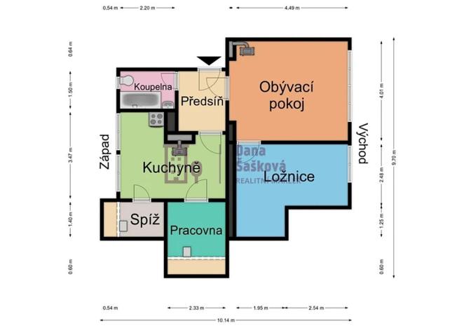 Prodej bytu 2+1, Loučovice, 60 m2