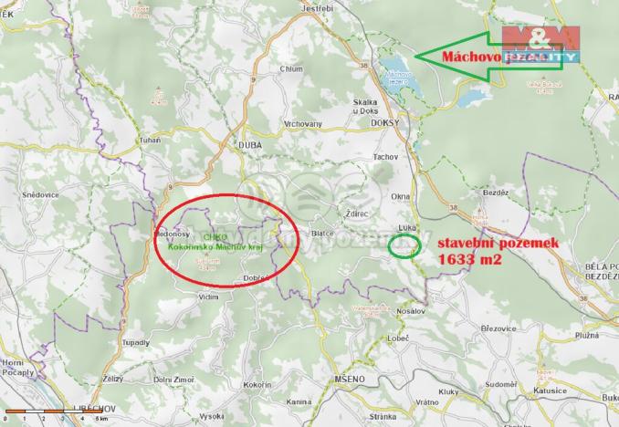 Prodej pozemku pro bydlení, Doksy, 1633 m2