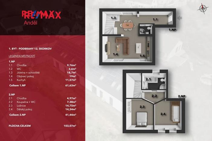 Prodej bytu 3+kk, Skorkov, 103 m2