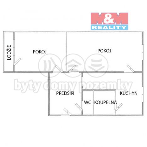 Prodej bytu 2+1, Chomutov, Borová, 60 m2