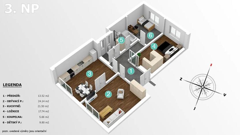 Prodej bytu 4+kk, Hradec Králové, třída Karla IV., 95 m2