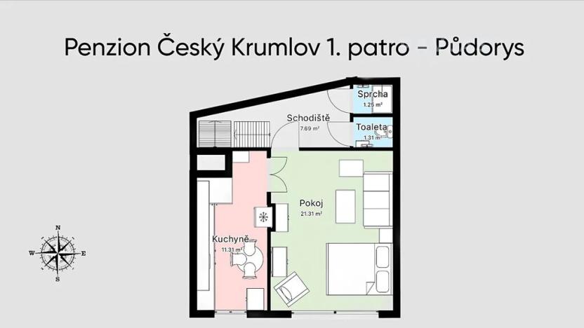Prodej rodinného domu, Český Krumlov, Dlouhá, 125 m2