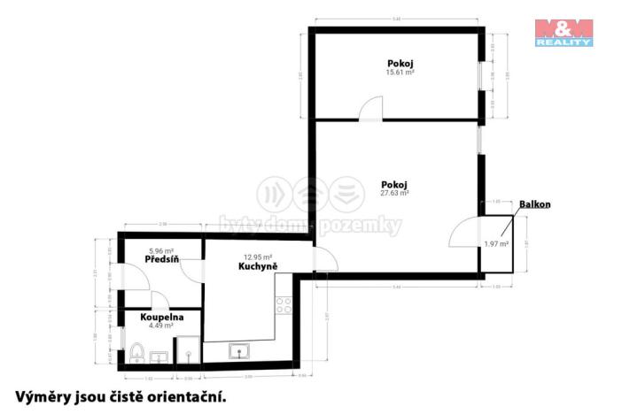 Prodej bytu 2+1, Nýrsko, Petra Bezruče, 70 m2