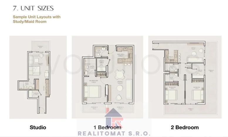 Prodej bytu 2+kk, Dubaj, Spojené arabské emiráty, 60 m2