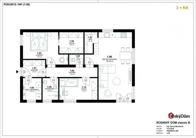 Prodej domu na klíč, Mimoň, Vranovská, 80 m2