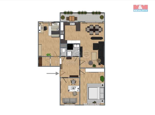 Prodej bytu 4+1, Litvínov - Janov, Luční, 83 m2