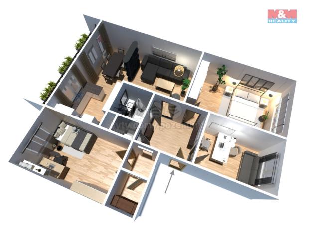 Prodej bytu 4+1, Litvínov - Janov, Luční, 79 m2