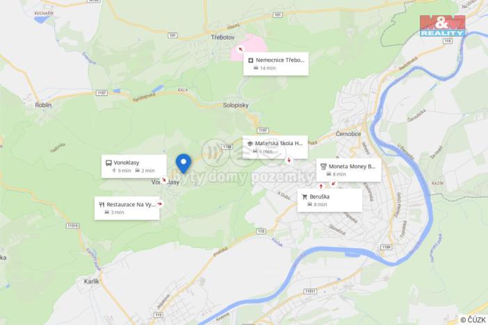 Prodej pozemku pro bydlení, Vonoklasy, 1045 m2