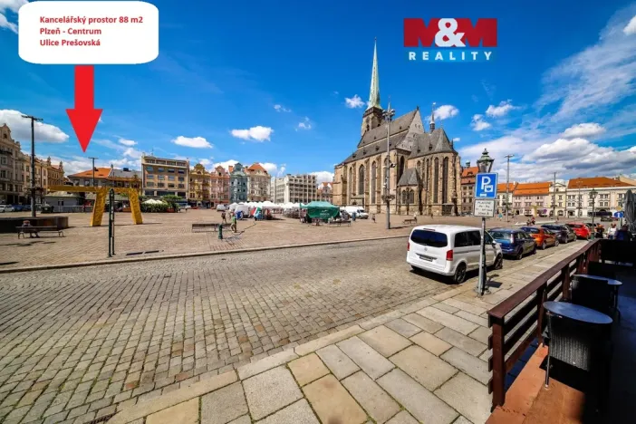 Pronájem kanceláře, Plzeň - Vnitřní Město, Prešovská, 88 m2
