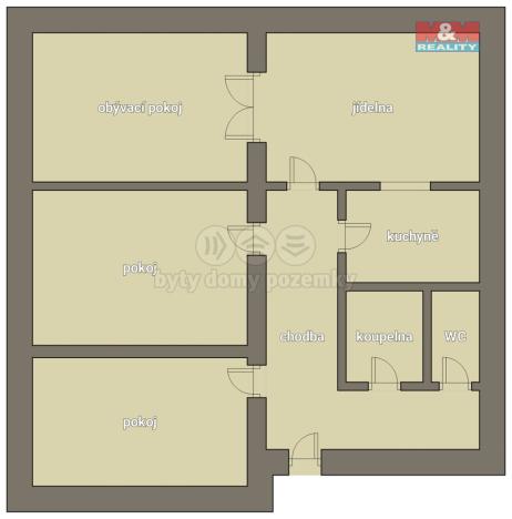 Prodej bytu 4+1, Zruč nad Sázavou, Na Výsluní, 75 m2