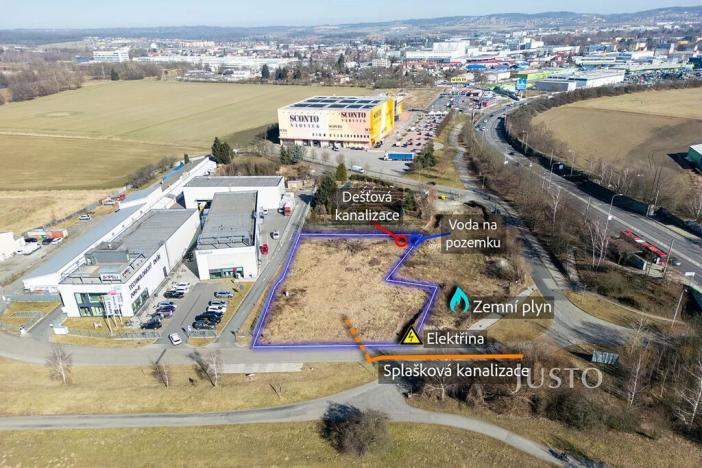 Prodej komerčního pozemku, České Budějovice, U Voříškova dvora, 2608 m2