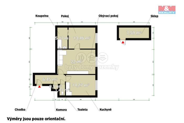 Prodej bytu 2+1, Praha - Košíře, Plzeňská, 63 m2