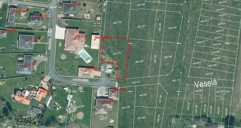 Prodej pozemku pro bydlení, Veselá, 845 m2