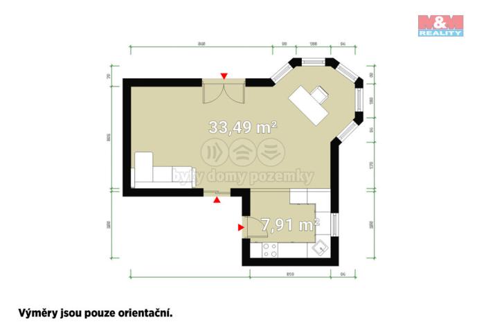 Pronájem kanceláře, Plzeň - Černice, Sněženková, 43 m2