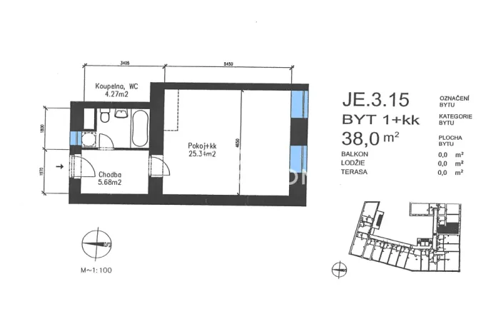 Prodej bytu 1+kk, Praha - Michle, Jemnická, 37 m2