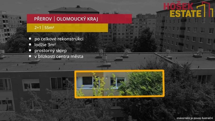 Prodej bytu 2+1, Přerov, Bayerova, 55 m2