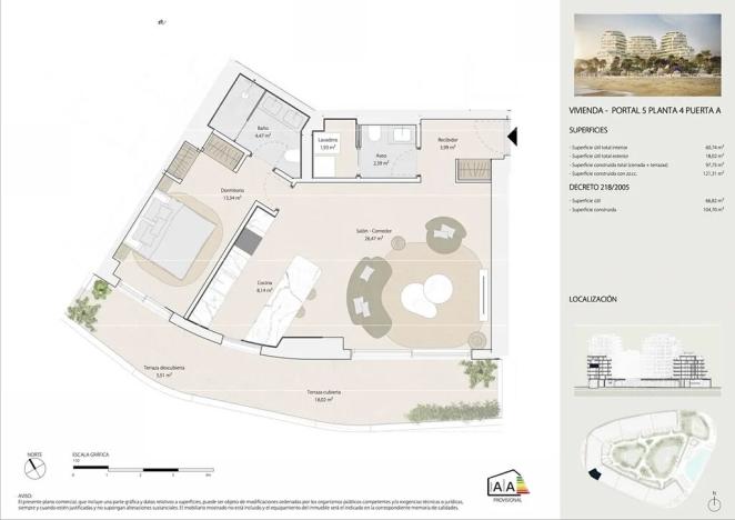 Prodej bytu 2+kk, Malaga, Španělsko, 97 m2