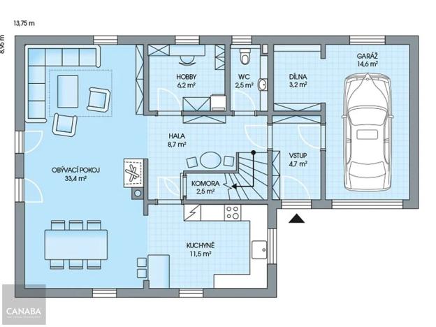 Prodej rodinného domu, Dobříš, 175 m2