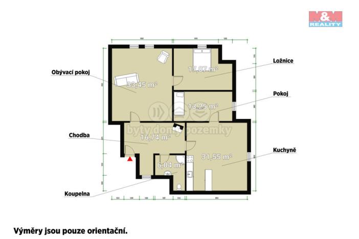 Prodej bytu 3+1, Cheb, Kachní kámen, 118 m2