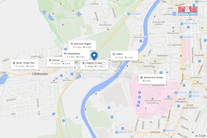 Pronájem zahrady, České Budějovice, Litvínovická, 655 m2