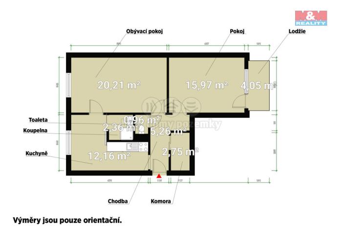 Prodej bytu 2+1, Tachov, Bělojarská, 60 m2