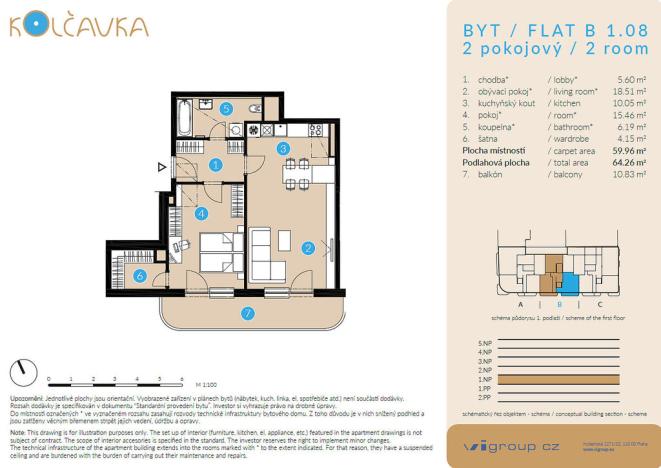 Prodej bytu 2+kk, Praha - Libeň, Nad Kolčavkou, 60 m2