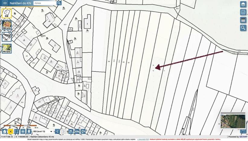 Prodej zahrady, Oslavany, 3447 m2