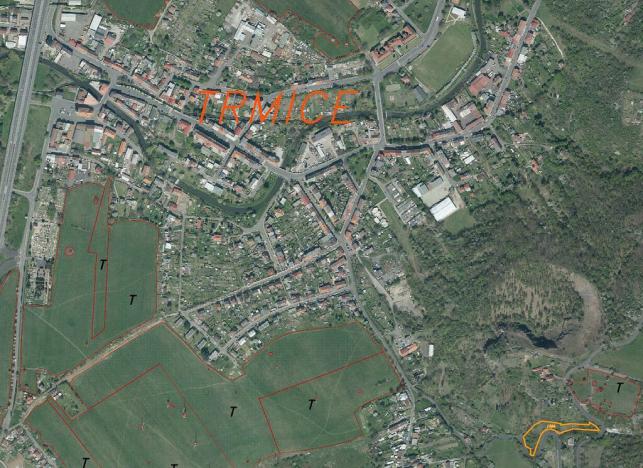 Prodej zahrady, Trmice, 3440 m2