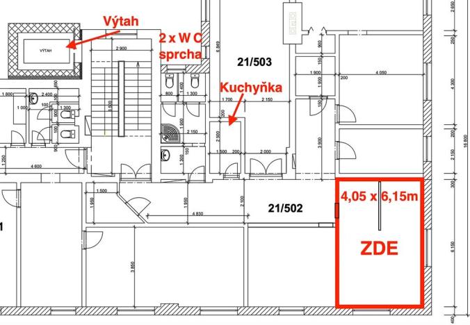 Pronájem kanceláře, Ostrava, Stodolní, 25 m2