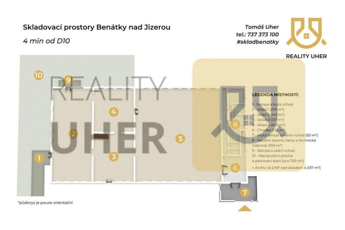 Pronájem skladu, Benátky nad Jizerou - Benátky nad Jizerou II, Průmyslová, 2200 m2