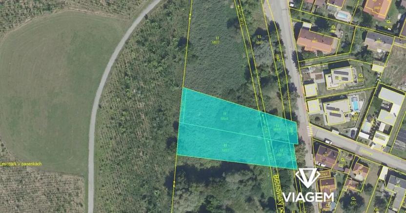 Prodej zahrady, Praha - Újezd nad Lesy, 1267 m2