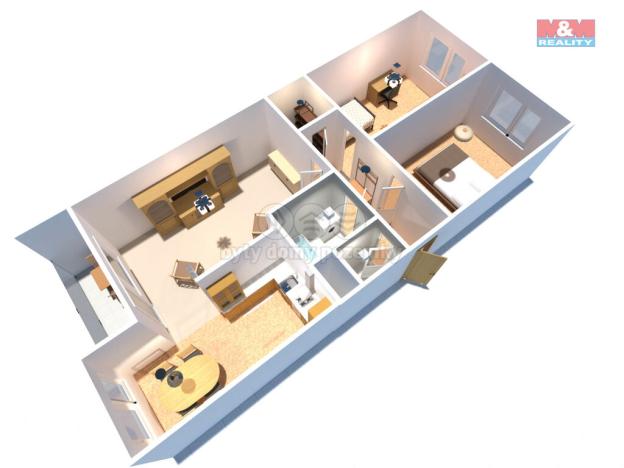 Pronájem bytu 3+kk, Praha - Černý Most, Bouřilova, 71 m2