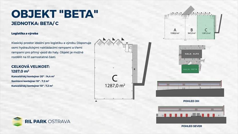 Pronájem skladu, Ostrava, Kotalova, 8855 m2