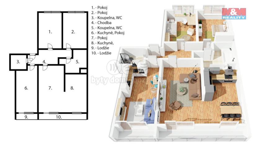 Prodej bytu 4+kk, Praha - Malešice, Niederleho, 92 m2