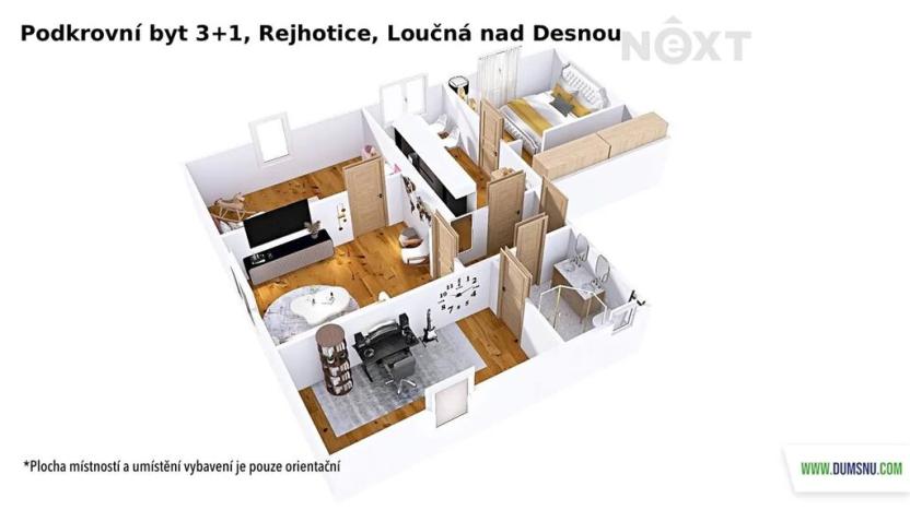 Prodej bytu 3+1, Loučná nad Desnou, 89 m2