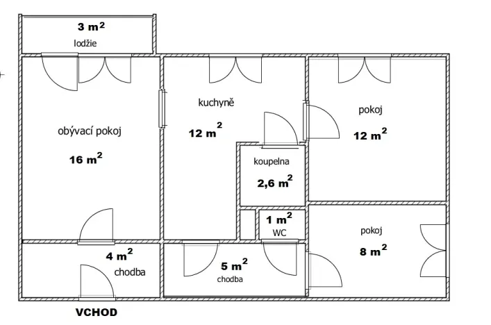 Prodej bytu 3+1, Valašské Klobouky, Cyrilometodějská, 60 m2